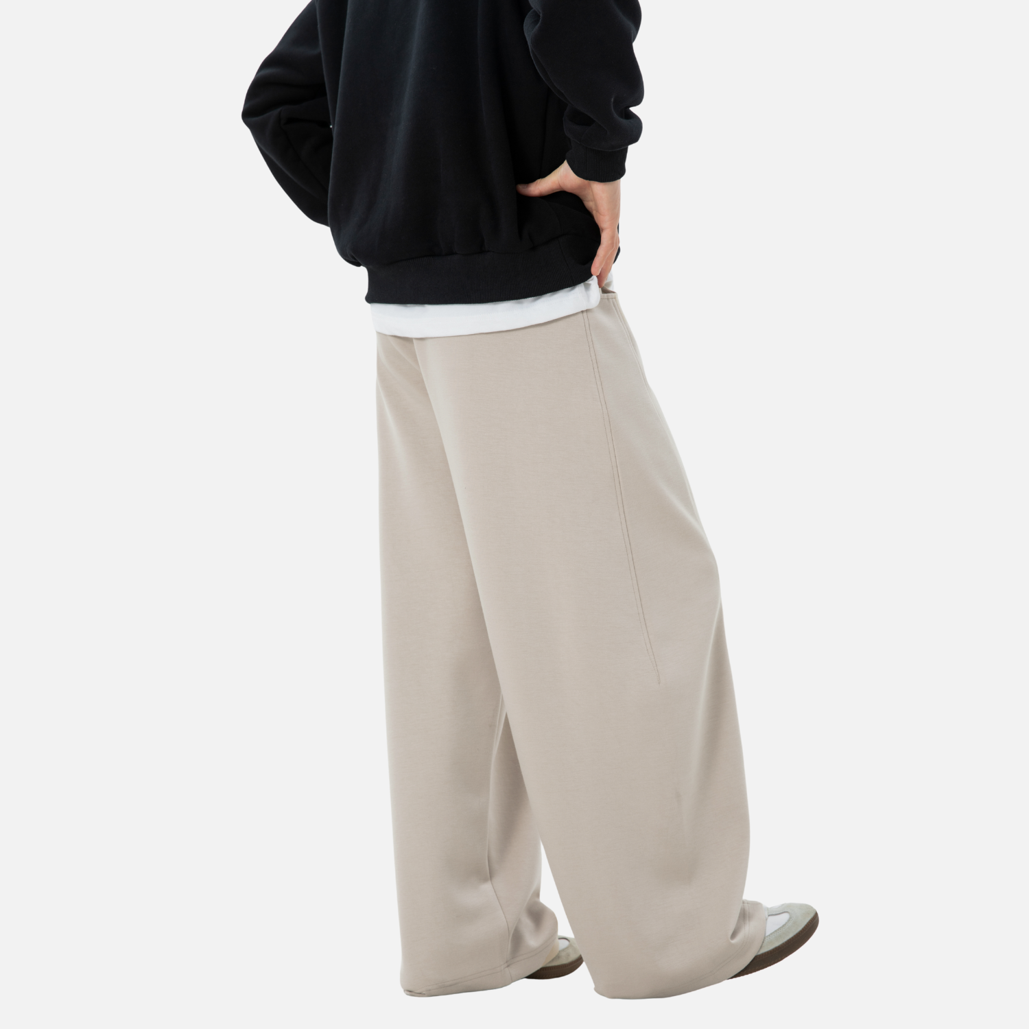 Paneled Texture Track Pants