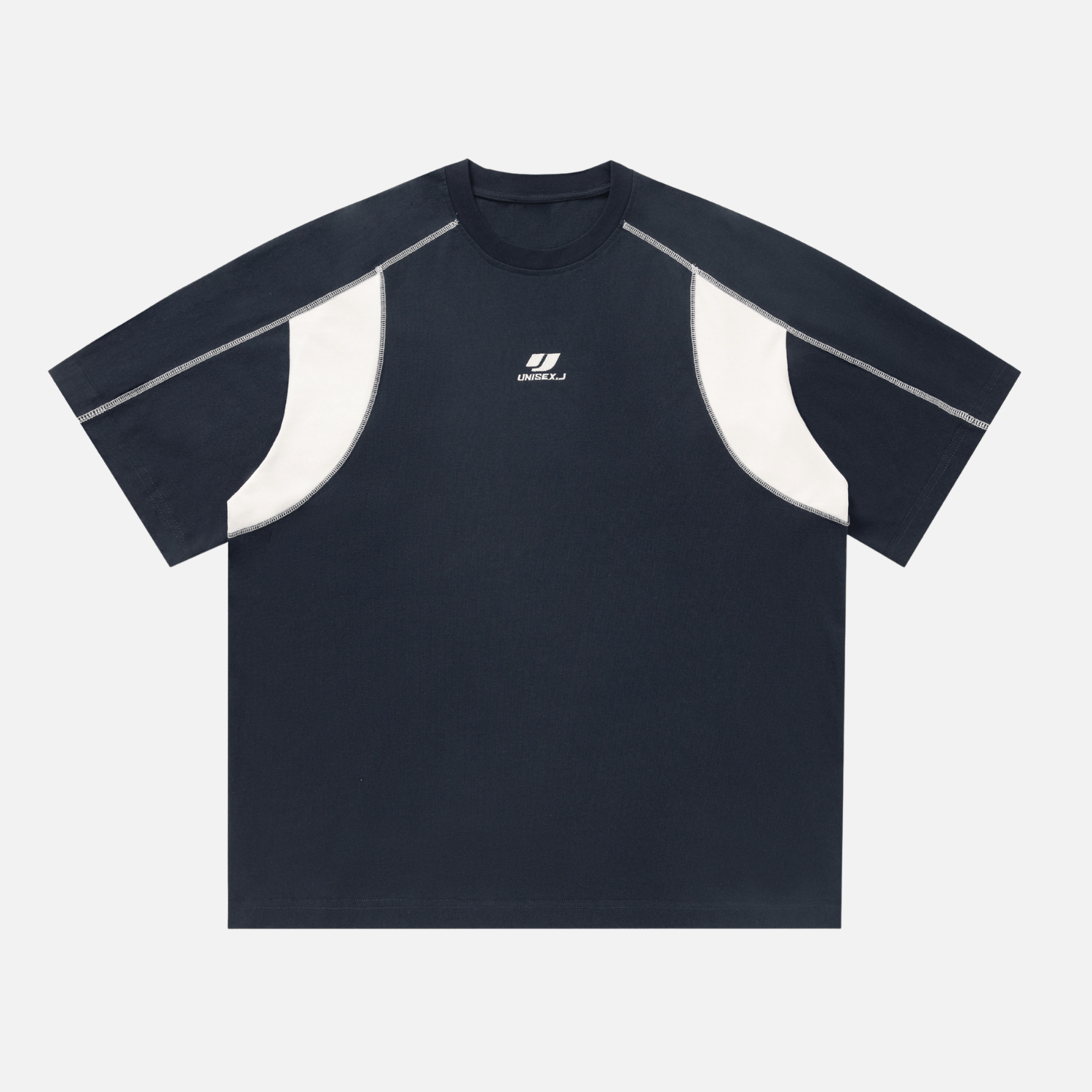 Colorblock Embroidered Cotton T-Shirt