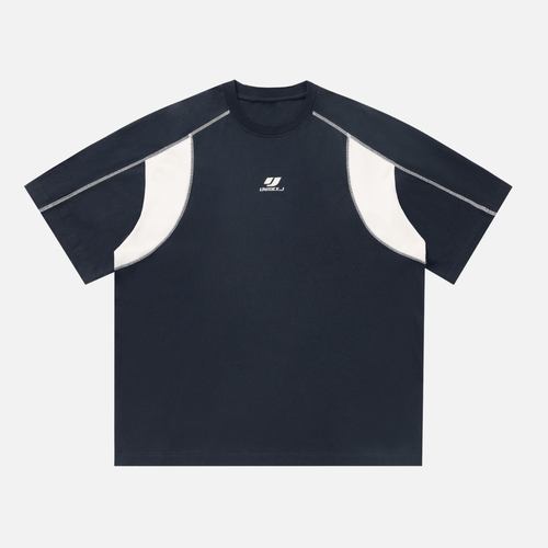 Colorblock Embroidered Cotton T-Shirt