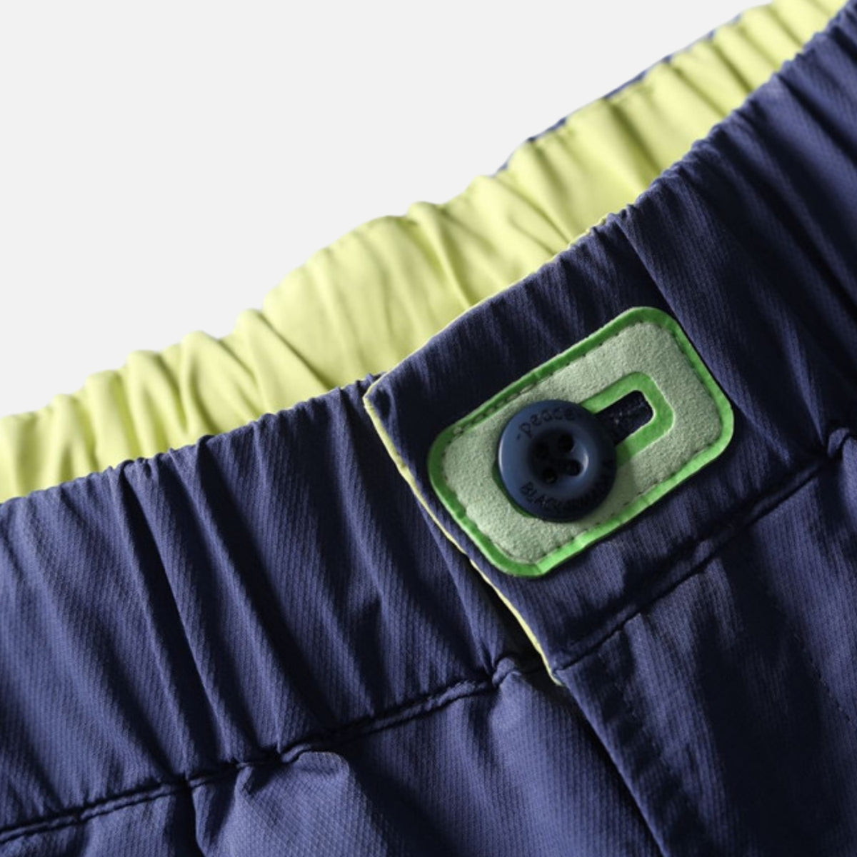 Plaid Colorblock Windproof Parachute Pants