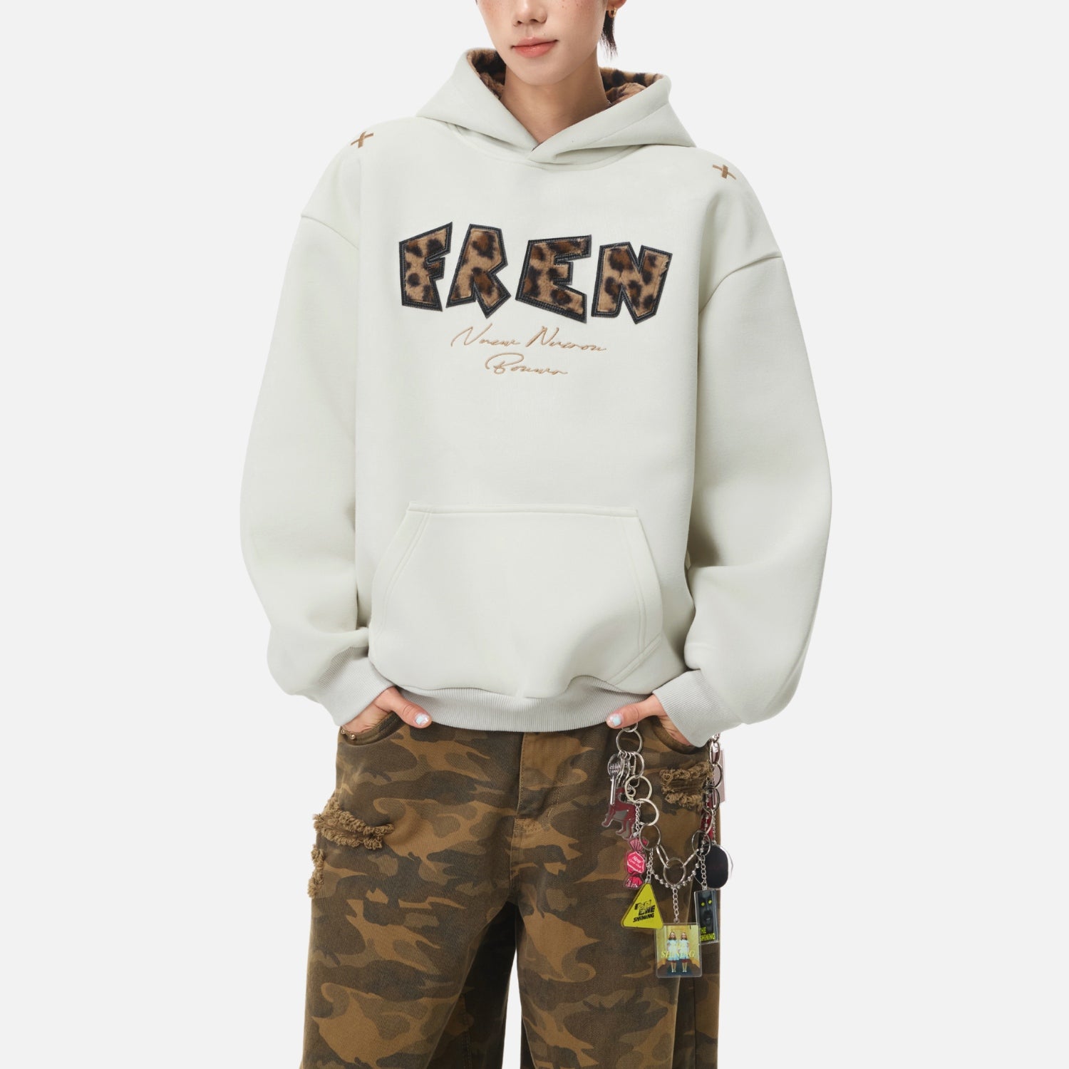 Heavyweight Leopard Patch Hoodie