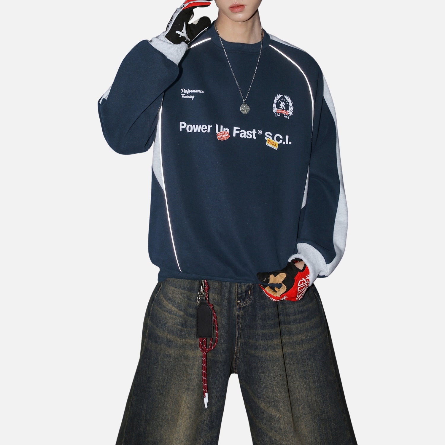Vintage Racing Raglan Sweatshirt