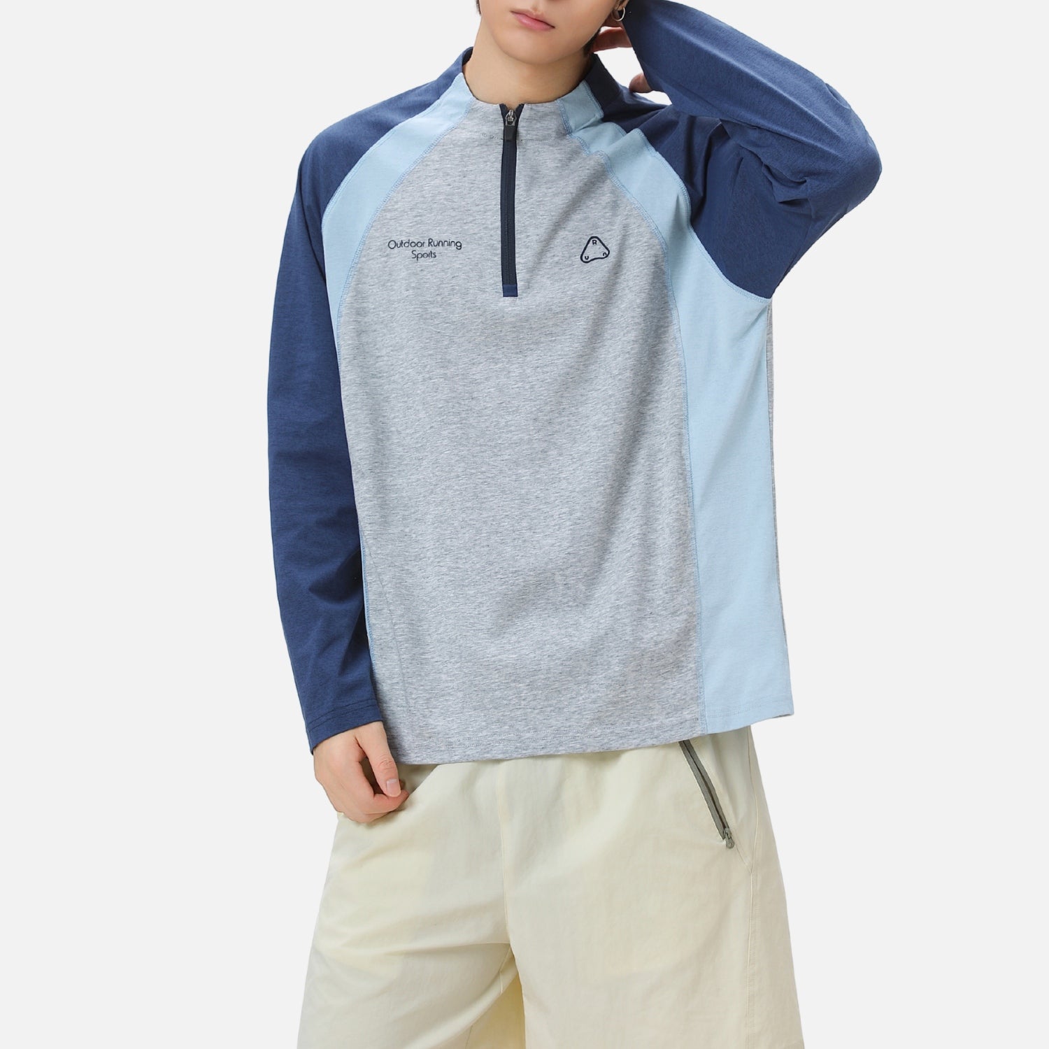 Cooling Half-Zip Raglan Long Sleeve Tee