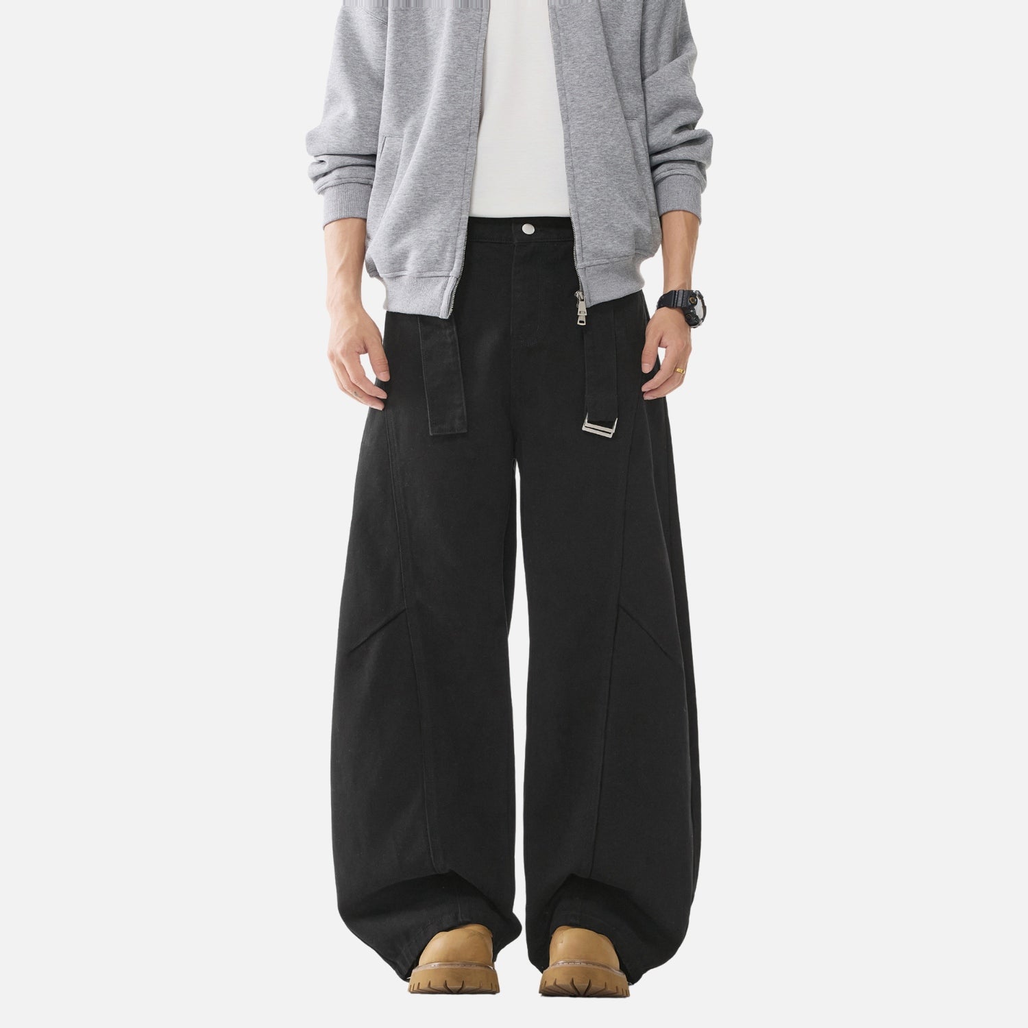 Vintage Structured Panel Utility Pants