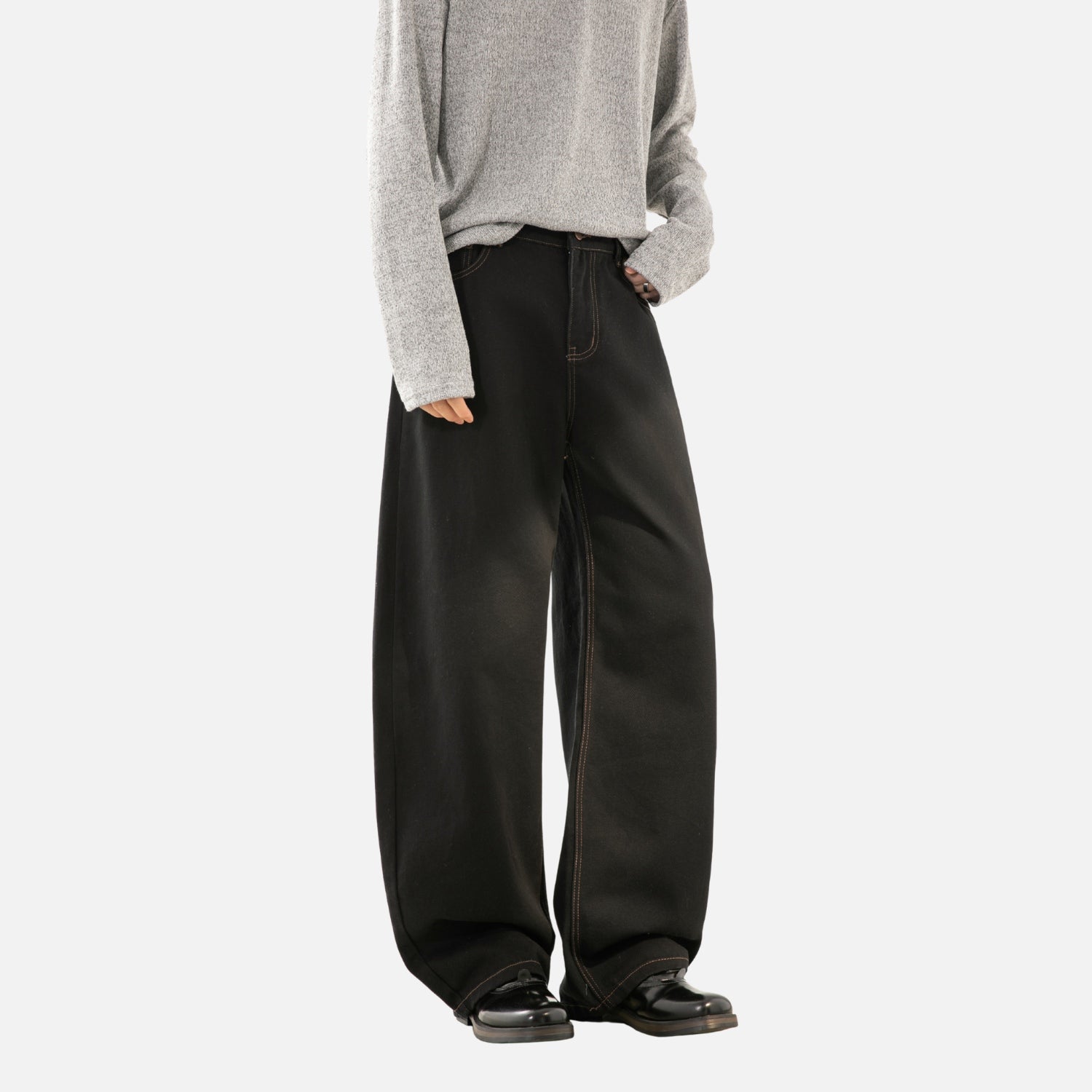 Twill Baggy Cotton Pants