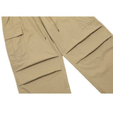 Vintage Pleated Solid Color Parachute Pants