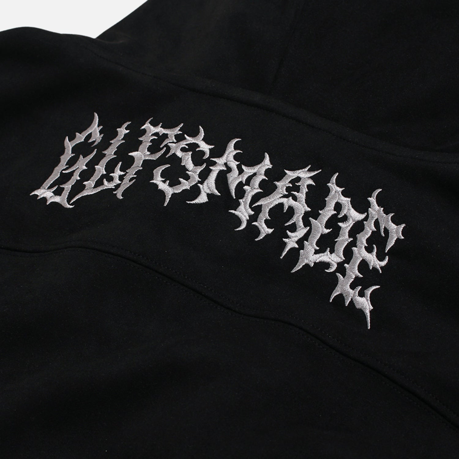 Sudadera retro de ante con capucha