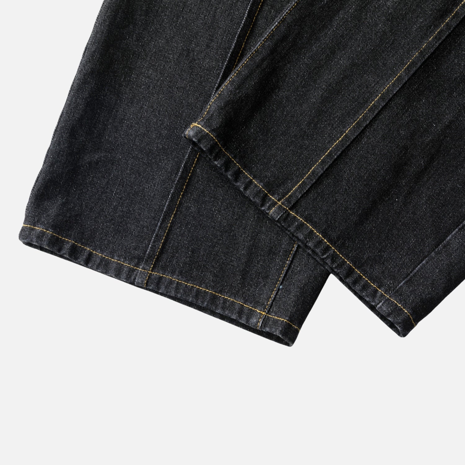 Vintage Contrast-Stitch Straight Jeans