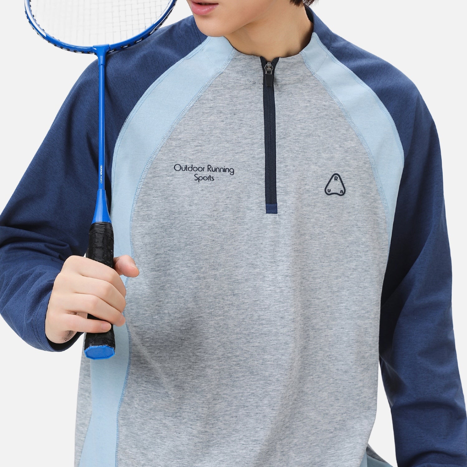 Cooling Half-Zip Raglan Long Sleeve Tee