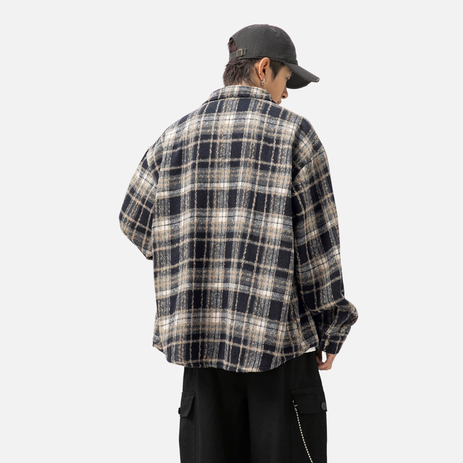 Vintage Plaid Long-Sleeve Shirt