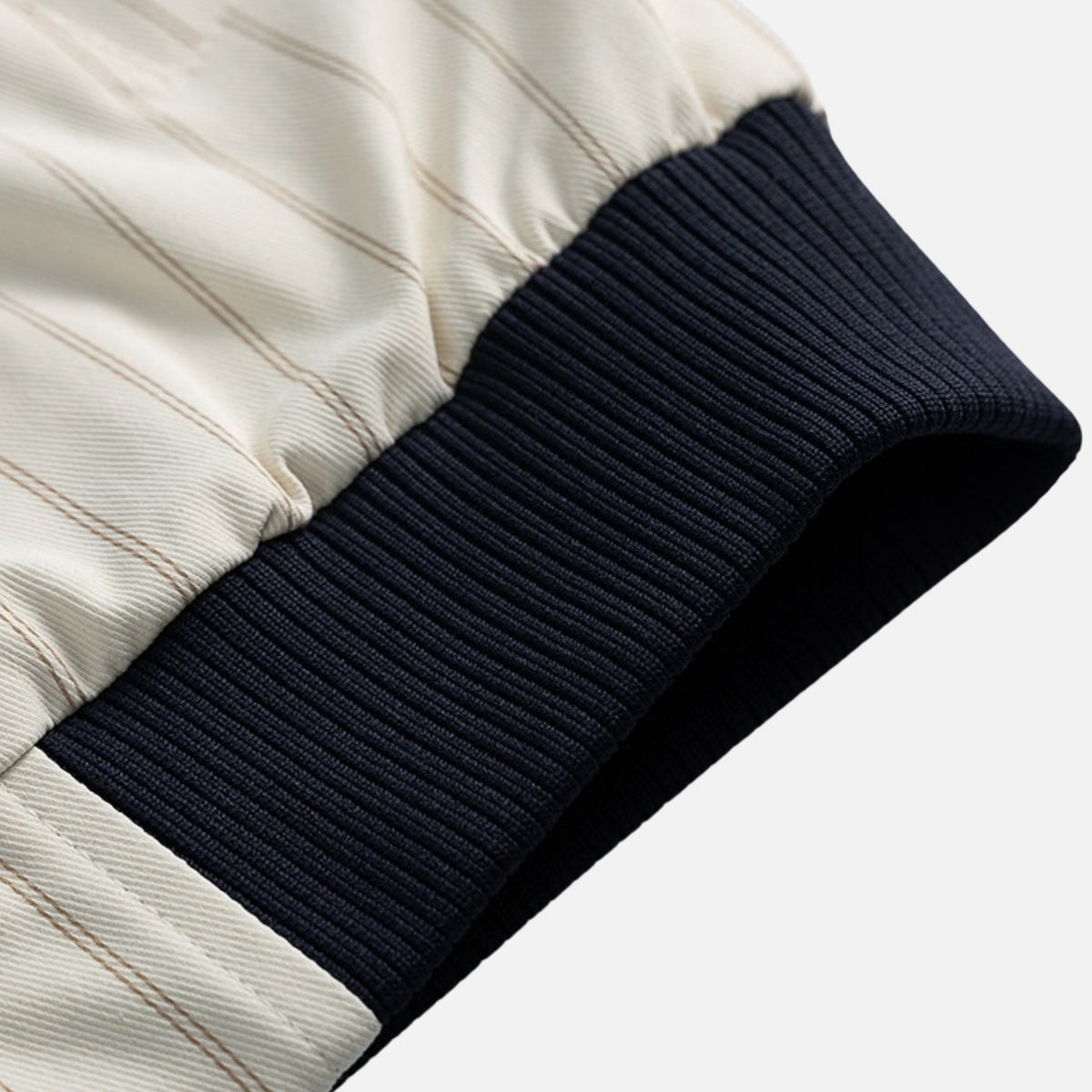 Vintage Striped Colorblock Utility Jacket