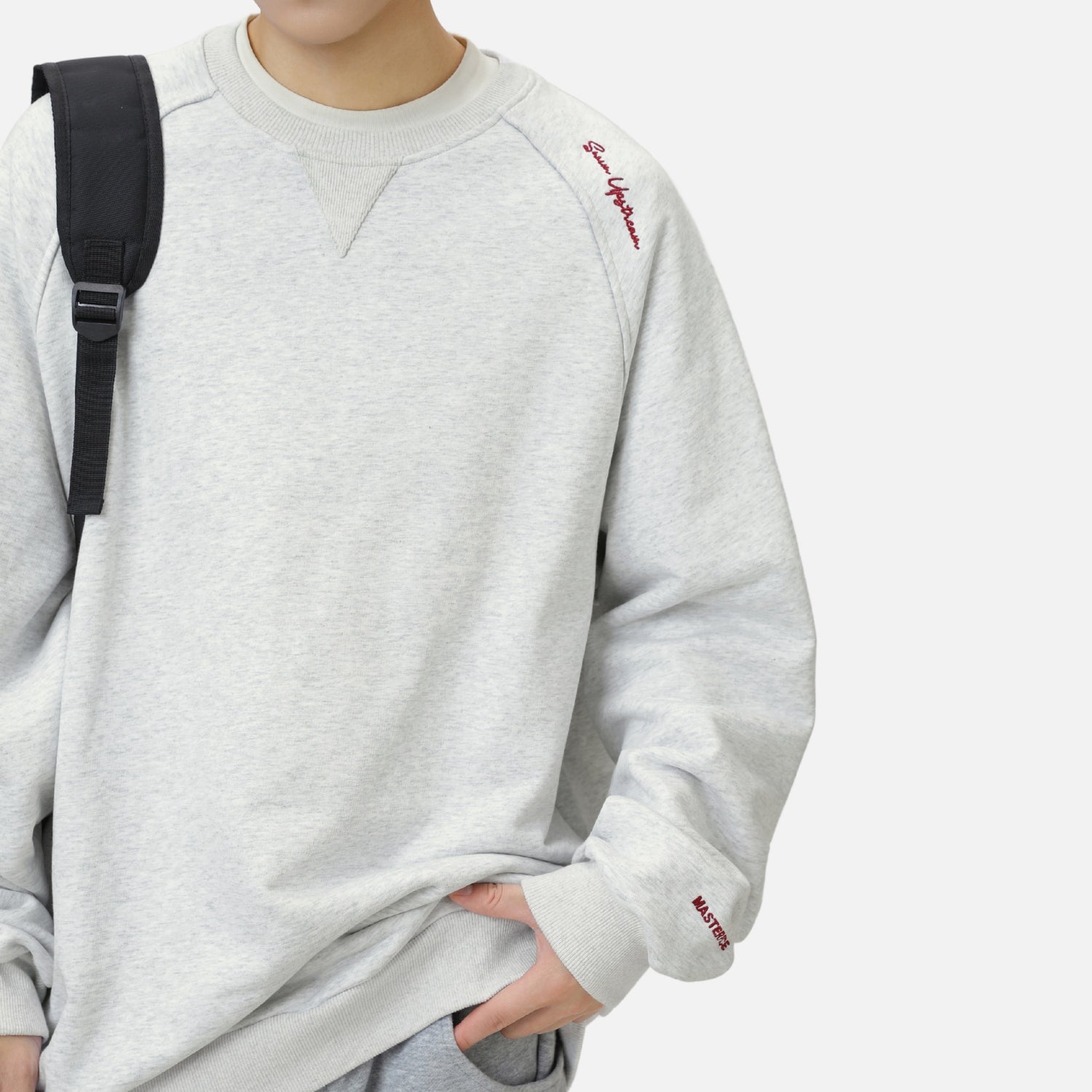 400G Colorblock Embroidered Sweatshirt