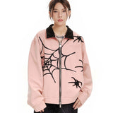Streetwear Spider Embroidered Jacket
