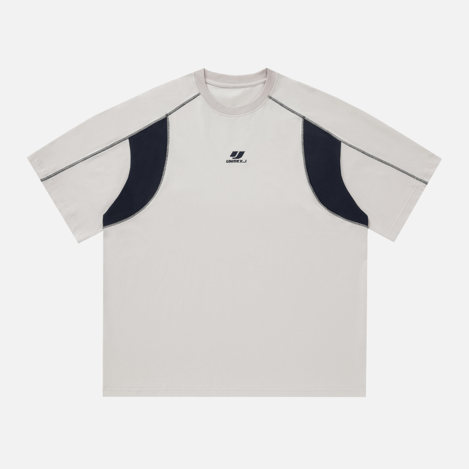 Colorblock Embroidered Cotton T-Shirt