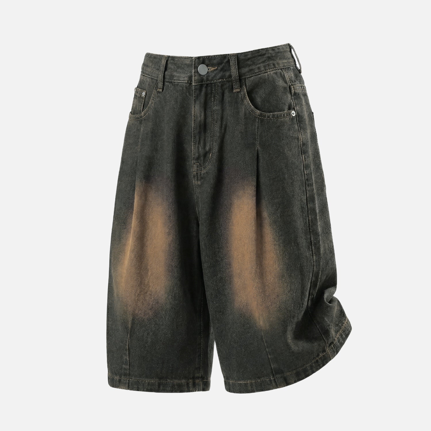 Washed Vintage Denim Bermuda Shorts