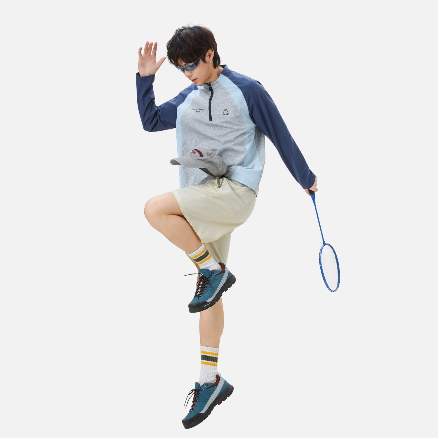 Cooling Half-Zip Raglan Long Sleeve Tee