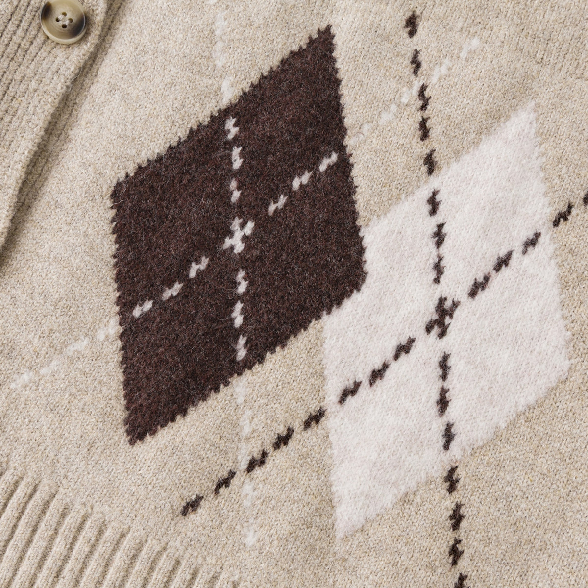 Japanese Vintage Diamond Knit Cardigan