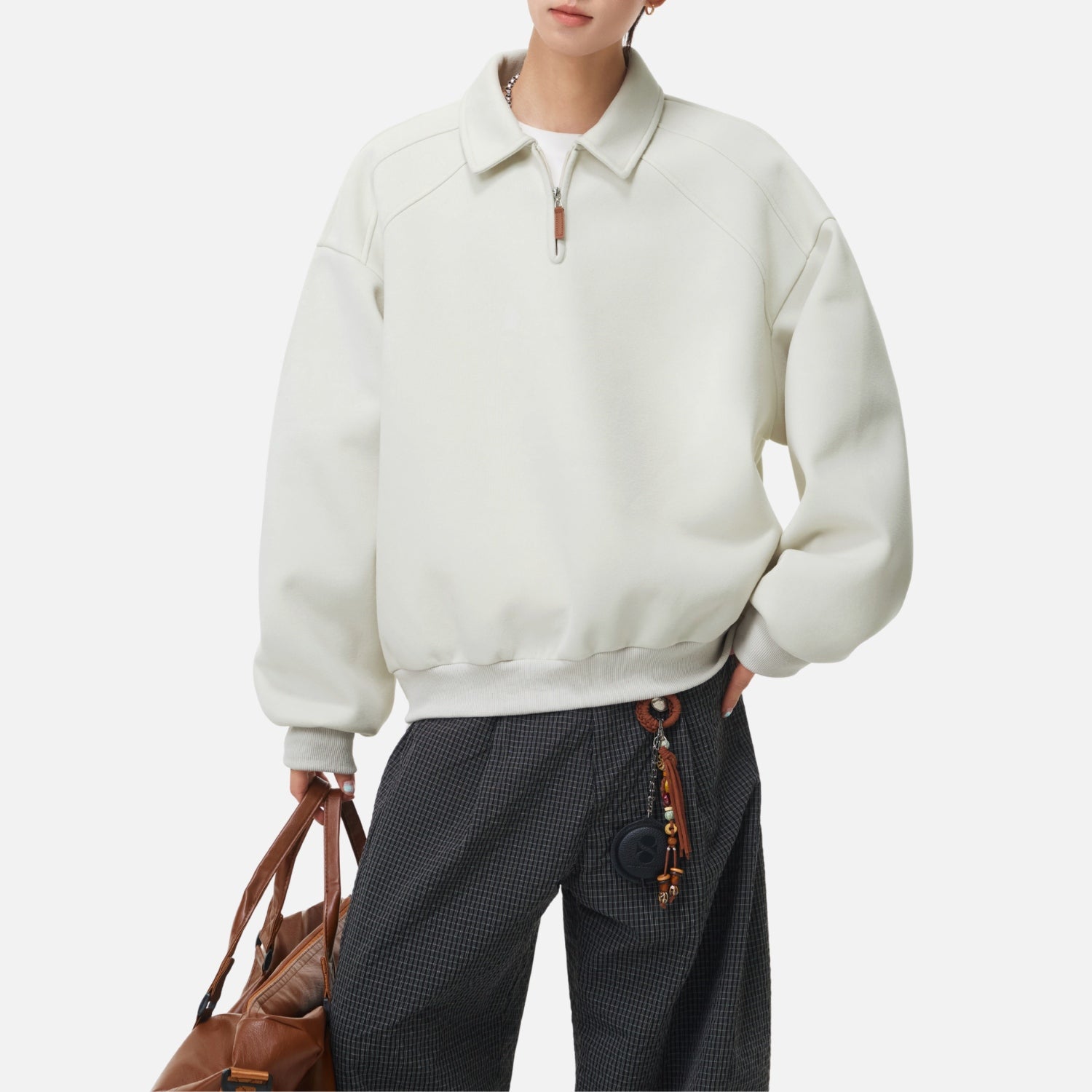 Vintage Half-Zip Polo Sweatshirt
