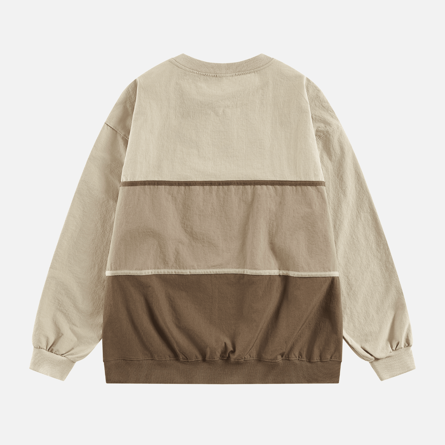 Tricolor Stripe Patchwork Sweatshirt