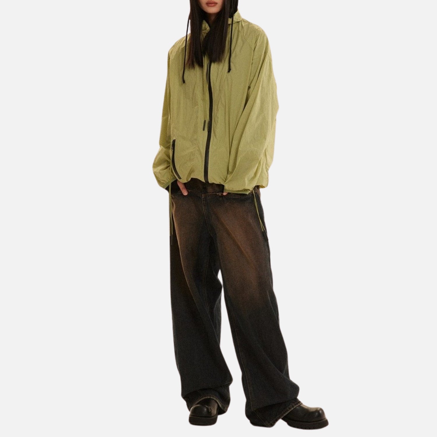 Vintage Athletic Stand-Collar Jacket