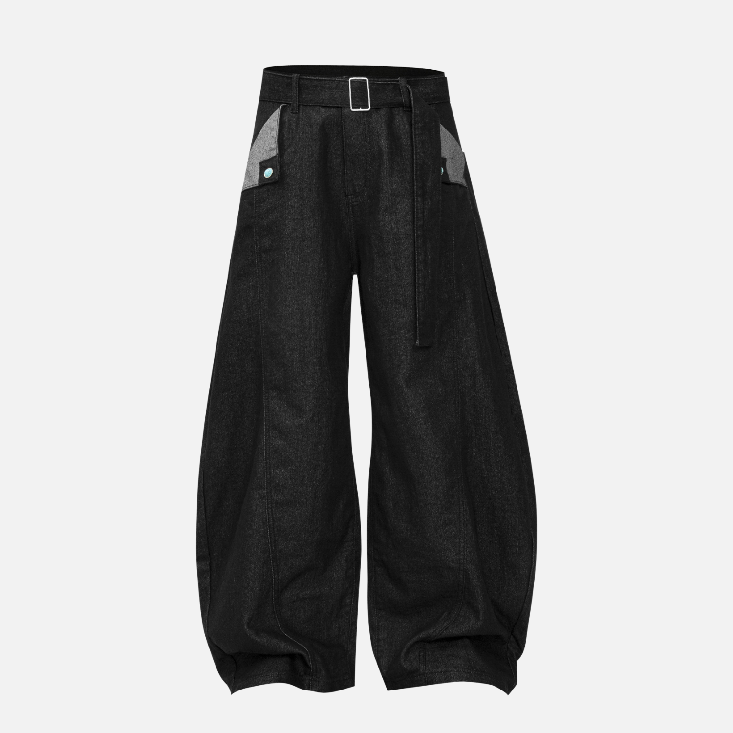 Washed Wide-Leg Baggy Jeans