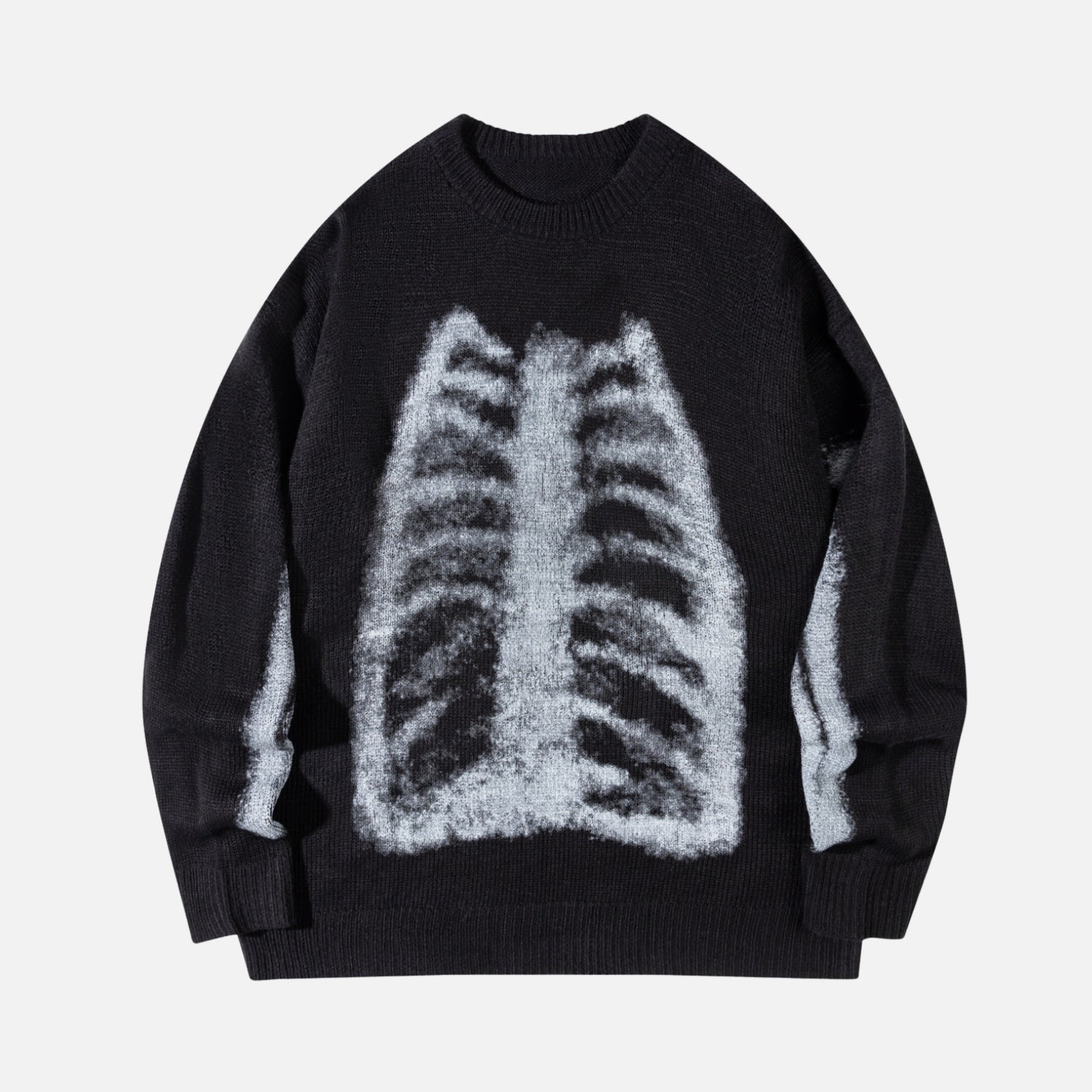 Skeleton Pattern Knit Sweater