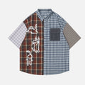 Japanese Vintage Colorblock Cotton Shirt