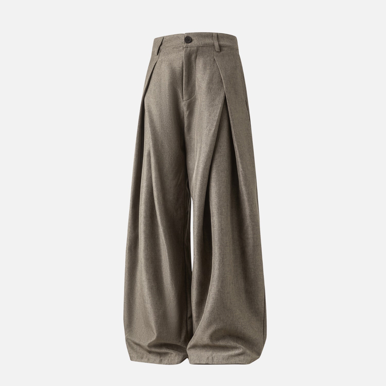 Elegant Pleated Texture Trousers