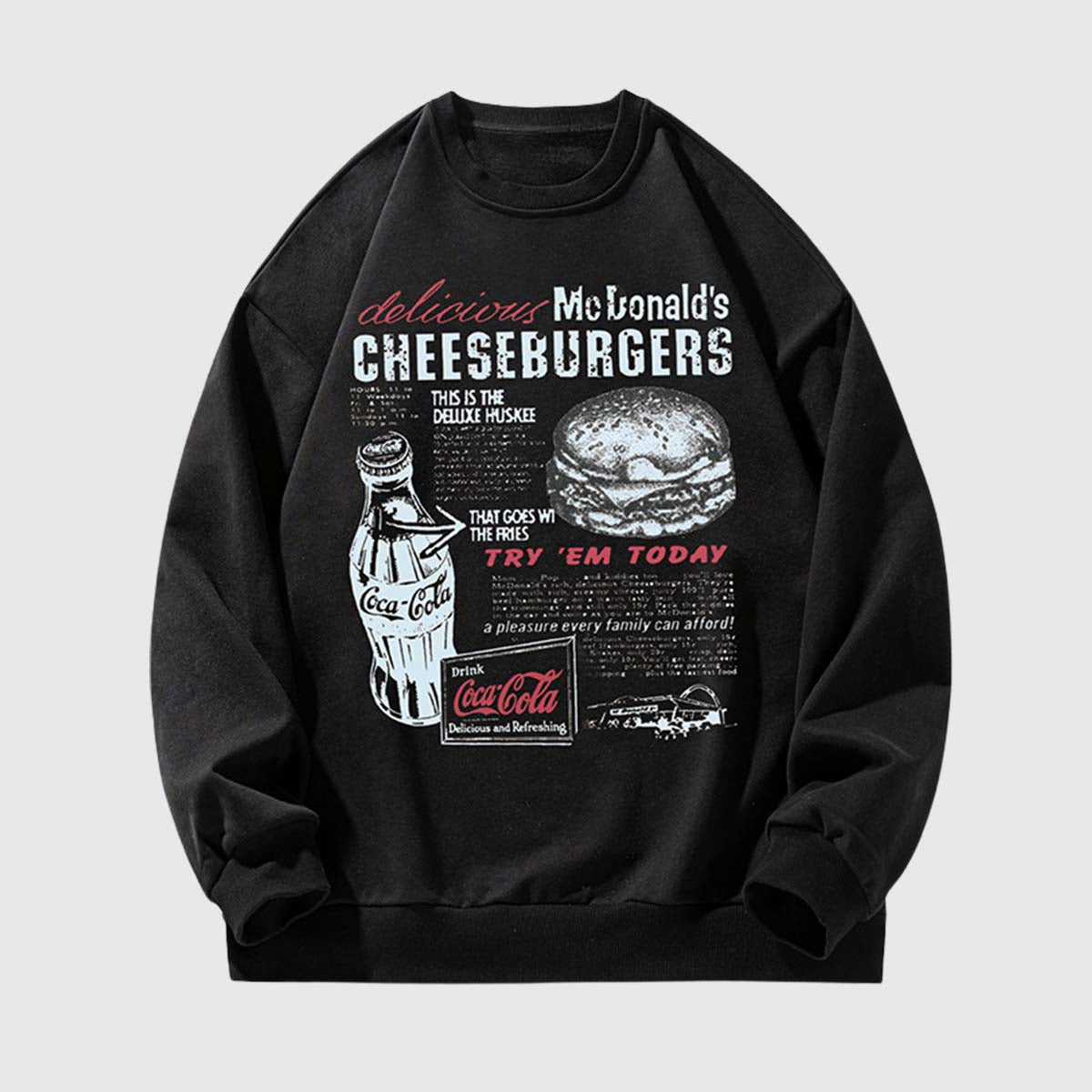 Vintage Fast Food Graphic Sweatshirt