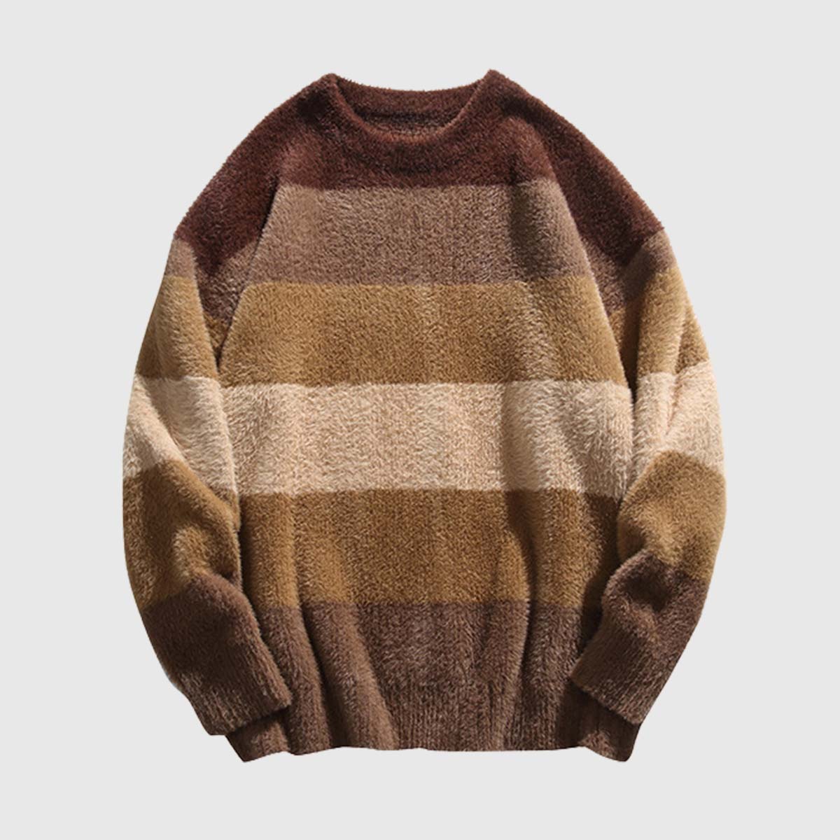 Gradient Striped Knit Sweater