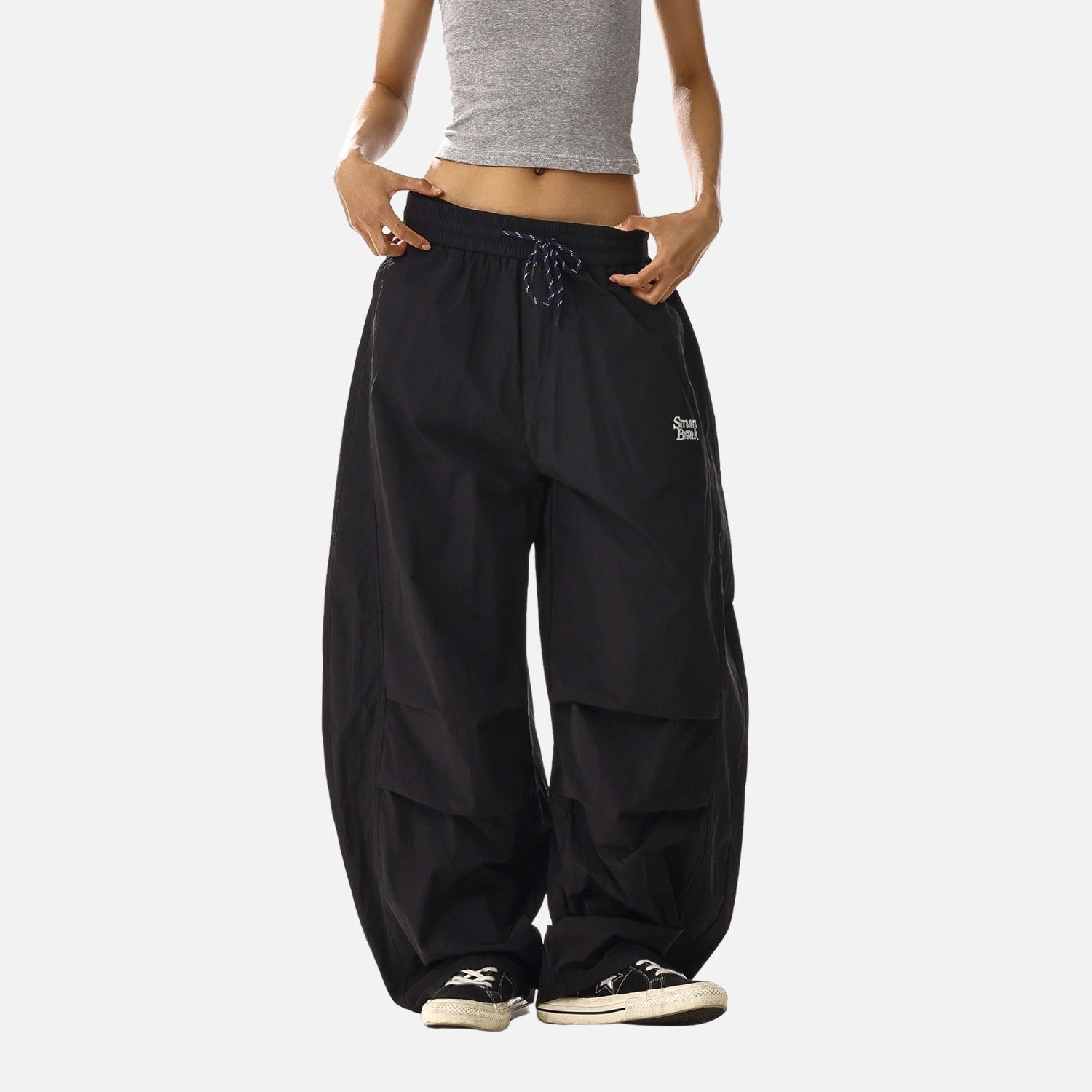Pleated Paratrooper Baggy Pants