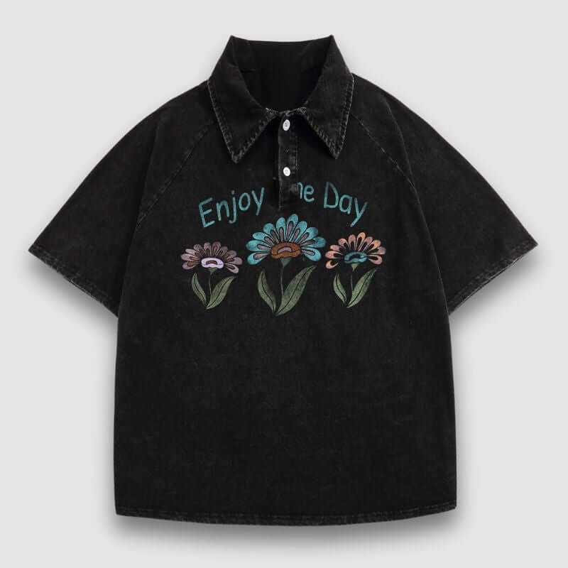 Washed Flower Cotton Tee