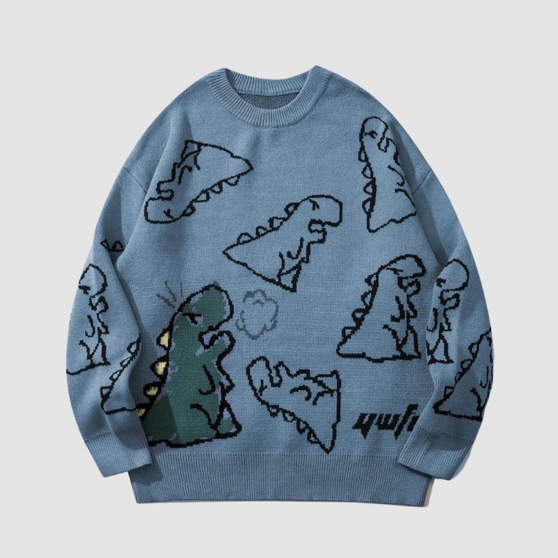 Dinosaur Printed Sweater