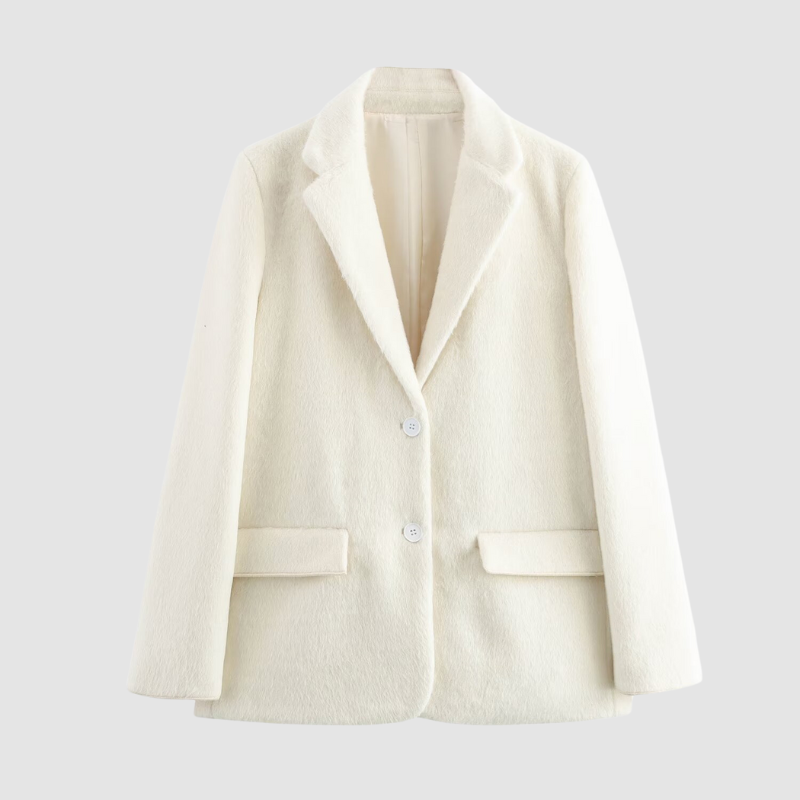 Blazer con efecto de piel sintética