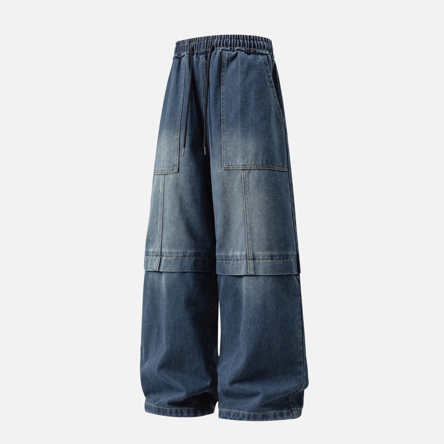 Vintage-Jeans mit gewaschenen Einsätzen