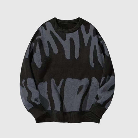 Irregular Color Contrast Design Pullover