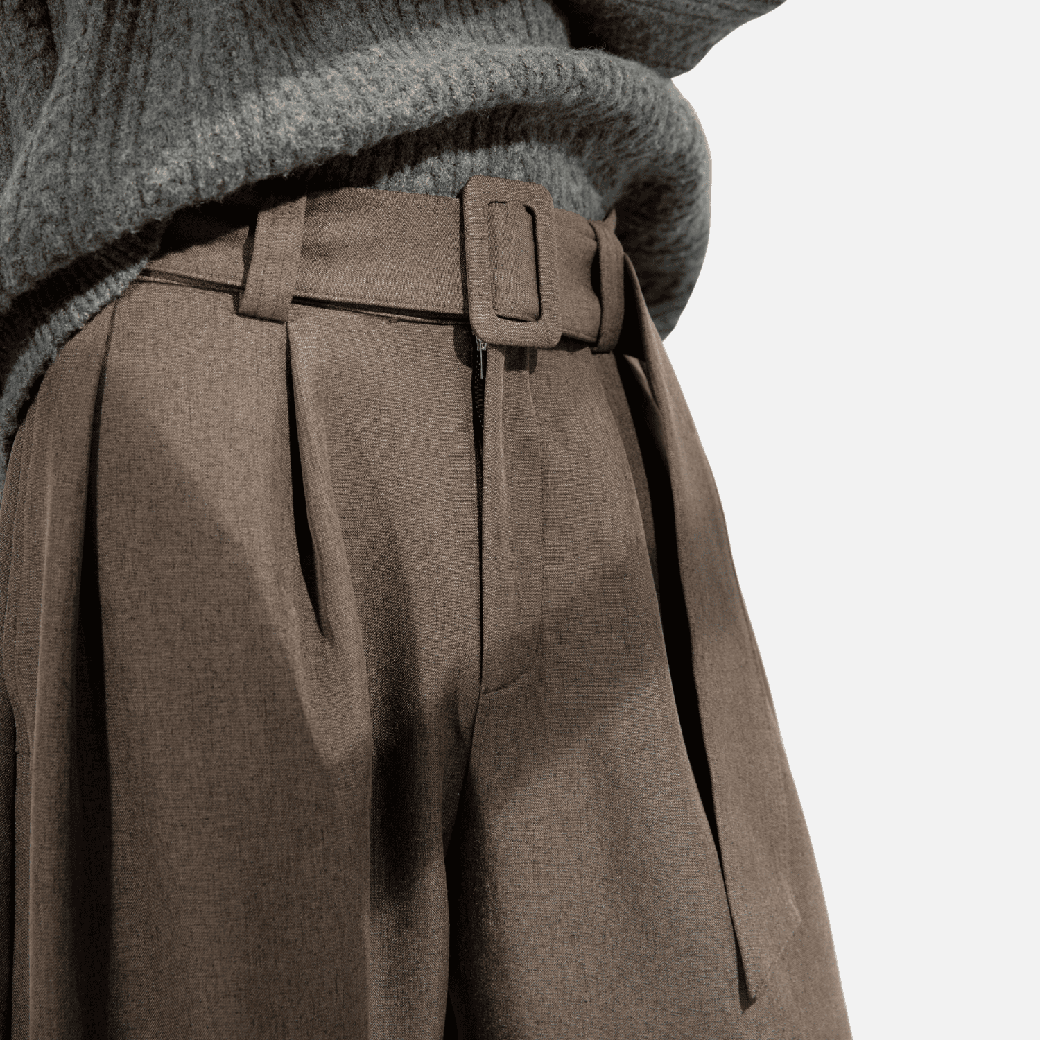 Pleated Drape Blade Baggy Trousers