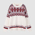 Argyle Pattern Jacquard Sweater