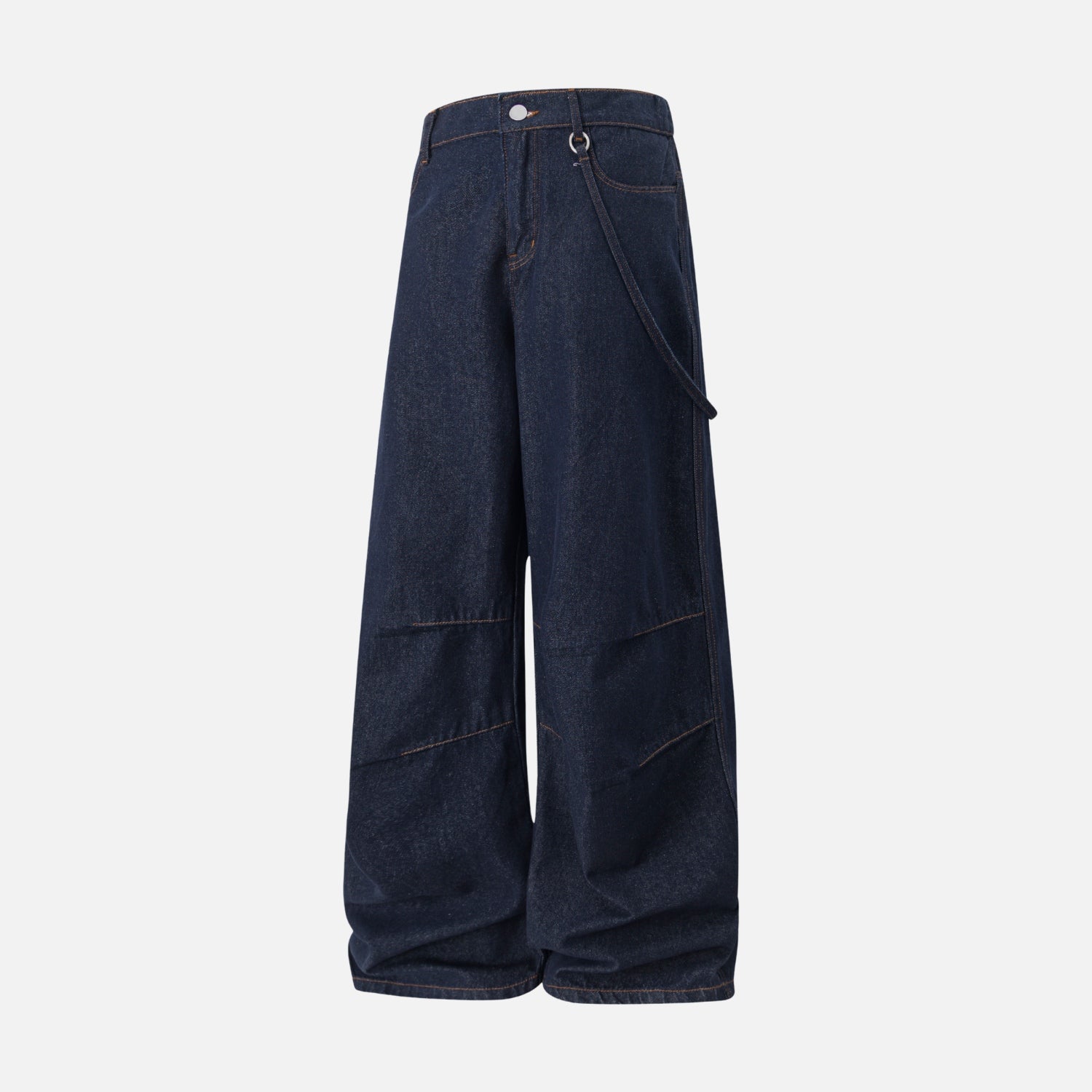 Double Pleated Baggy Jeans