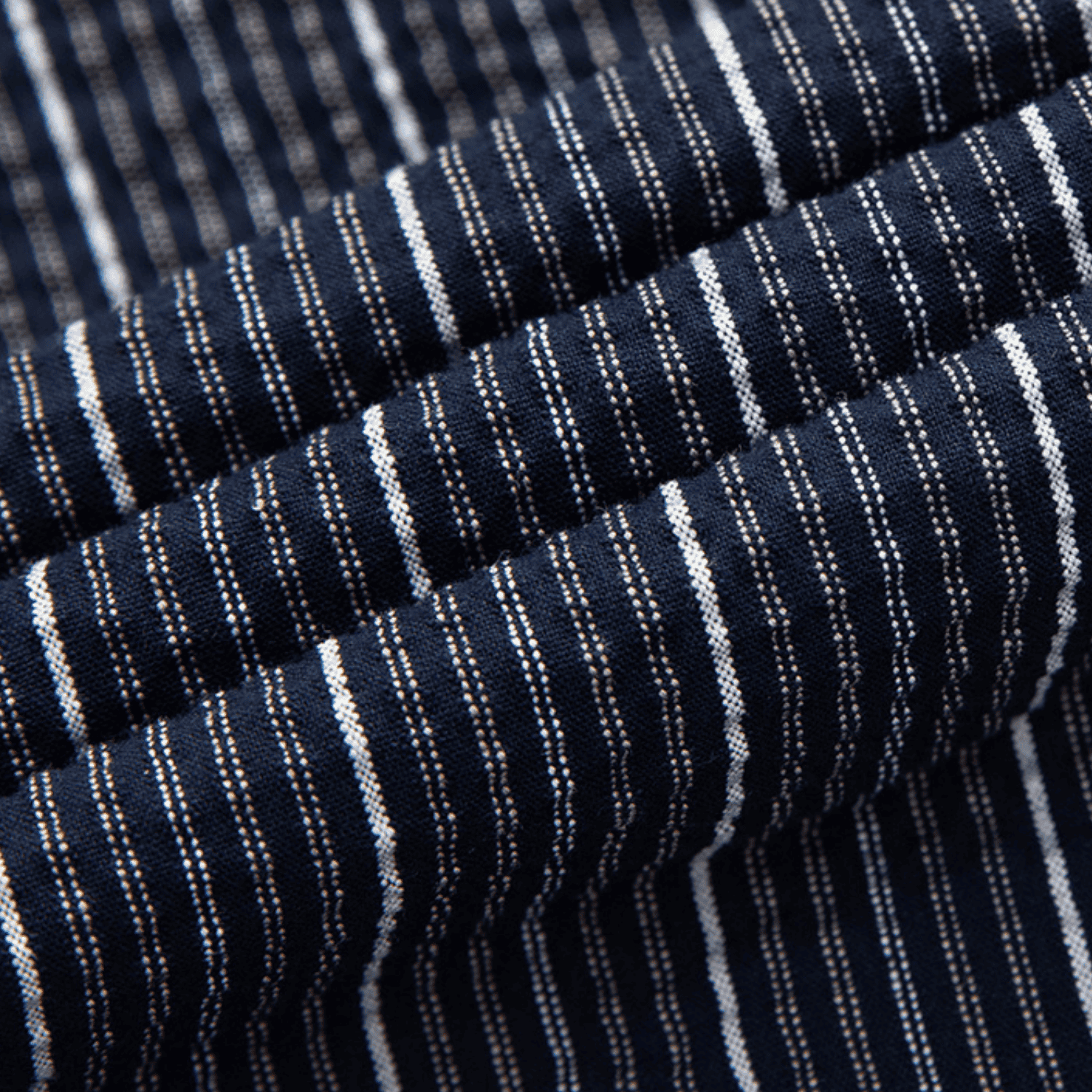 Textured Stripe Short-Sleeve Shirt