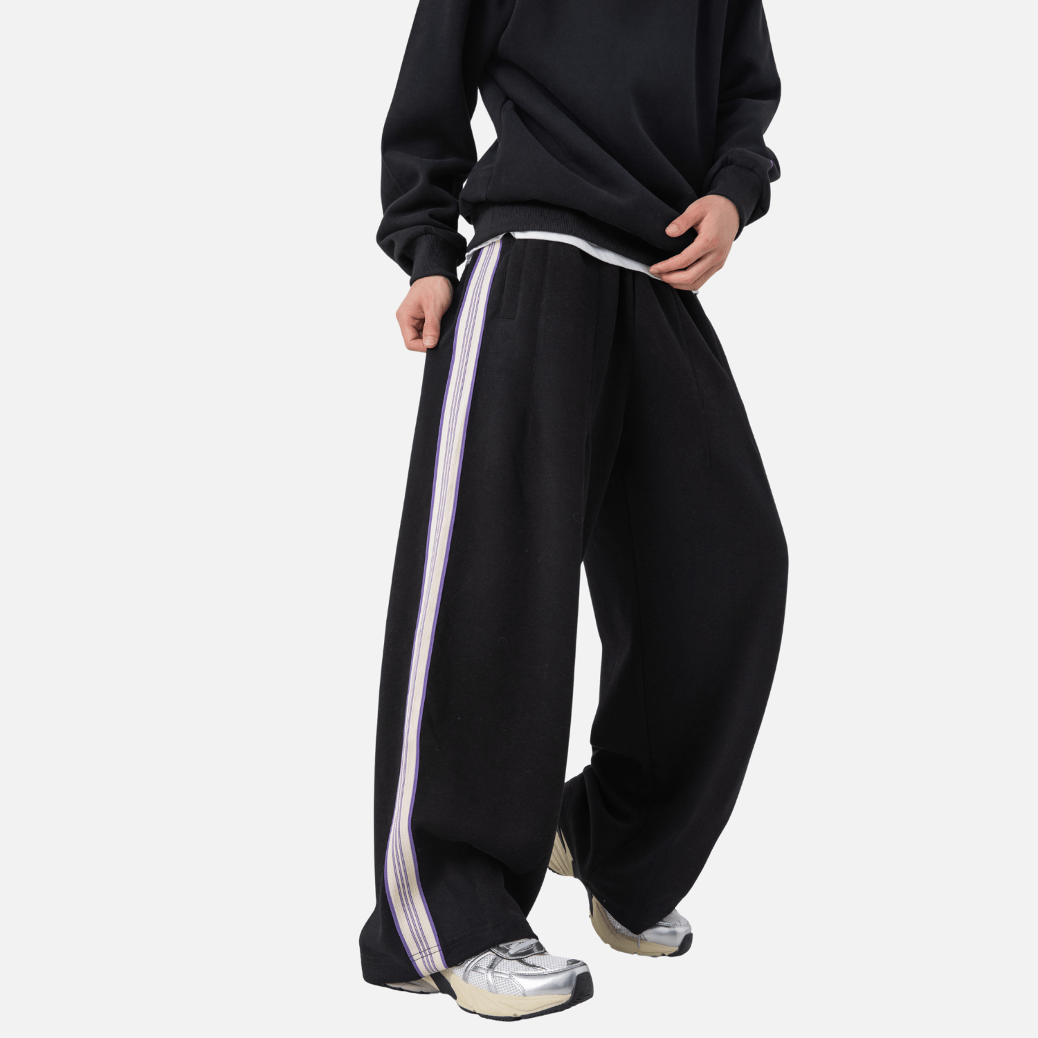 Colorblock Stripe Casual Pants