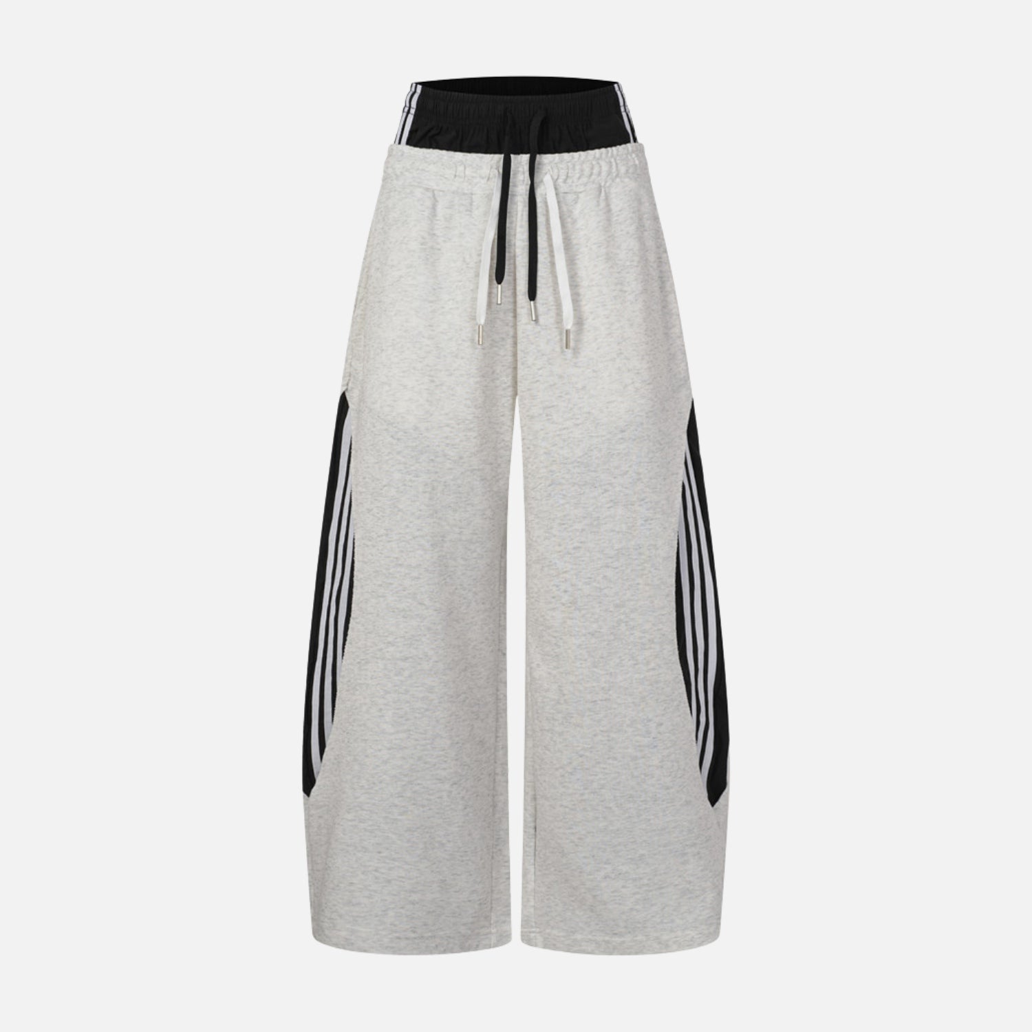 Double-Waist Wide-Leg Sweatpants