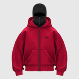 Double Hooded Zip-Up Hoodie