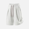 Contrast Drawstring Pleated Sweat Shorts