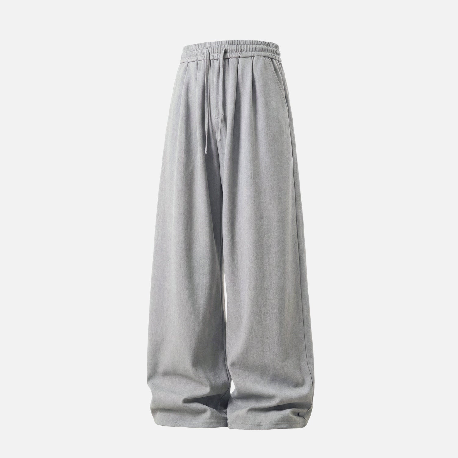 Draped Double-Pleated Casual Pants