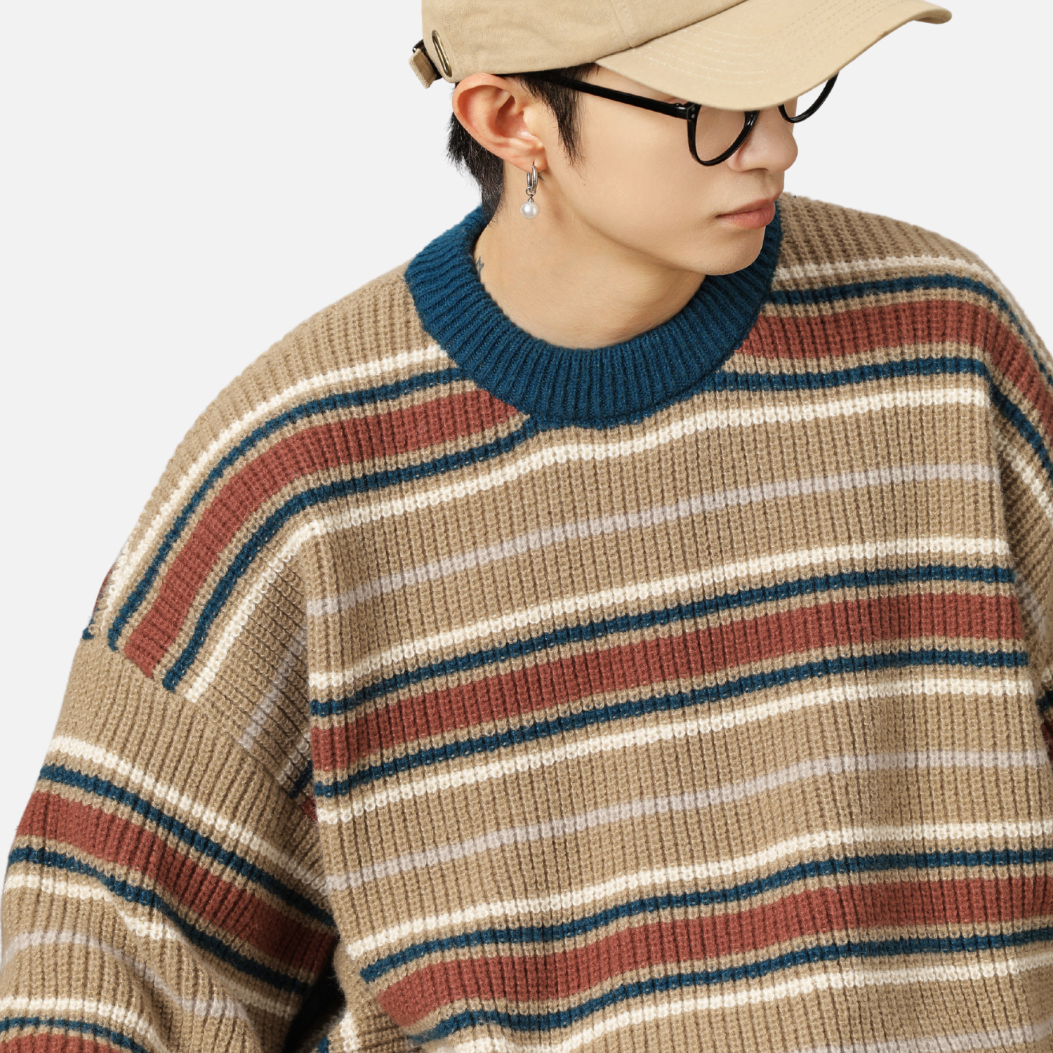 Vintage Striped Knit Sweater