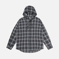 Plaid Hooded Cotton Shirt