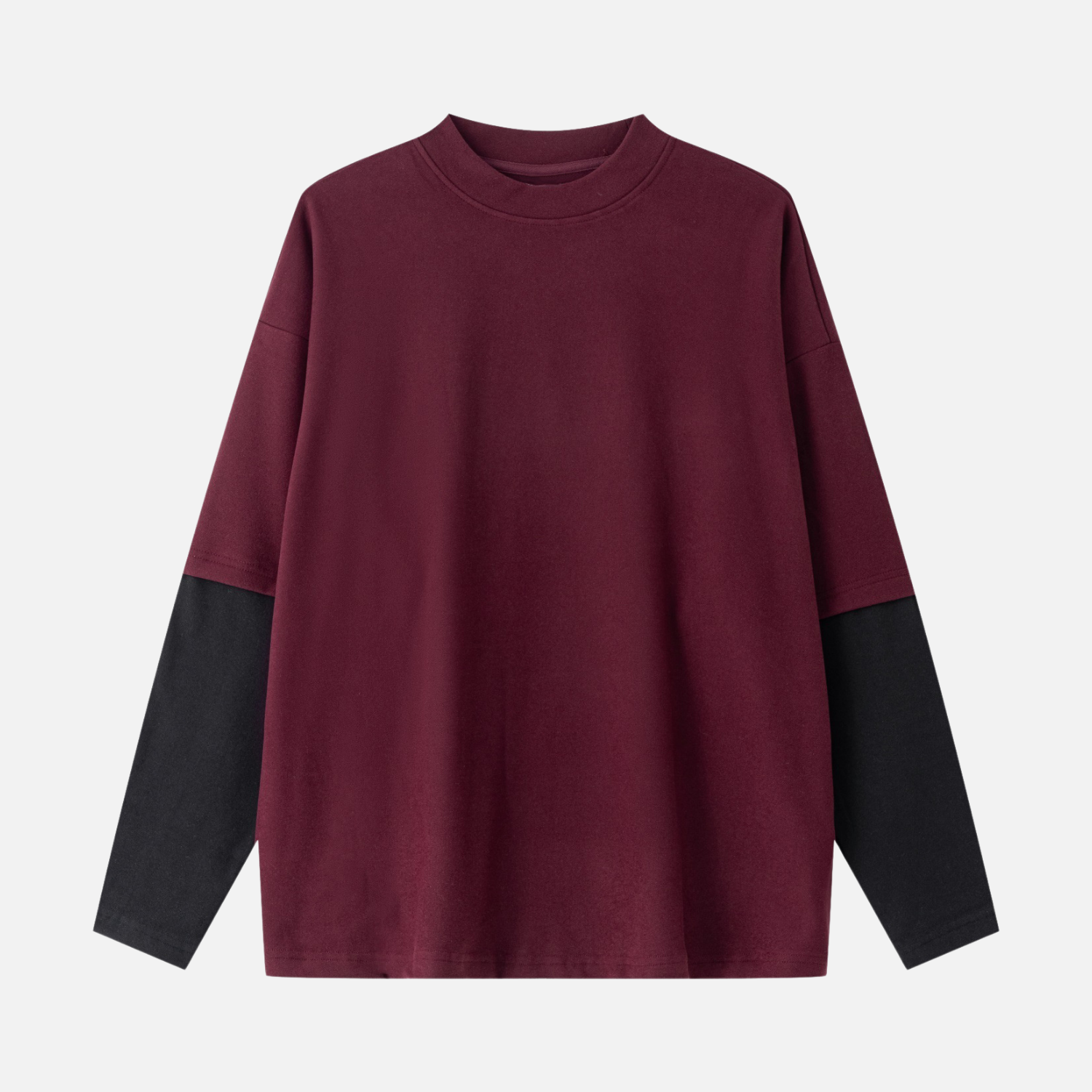 Layered Coral Fleece Long Sleeve Tee