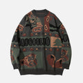 Vintage Graphic Jacquard Crewneck Sweater