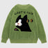 Fuzzy Cat Design Sweater